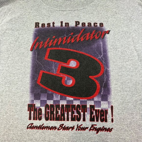 Dale Earnhardt Tribute Shirt Men's XL Gray Iron Knights Athletic RIP GOAT Nascar - Picture 4 of 8